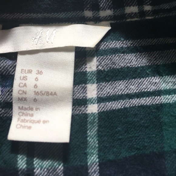 H&M Green Flannel - Picture 3 of 3